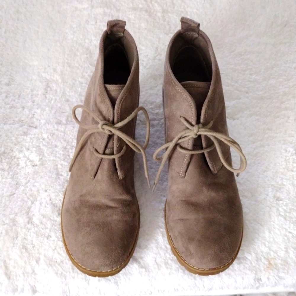 G.H. Bass suede wedge ankle boots